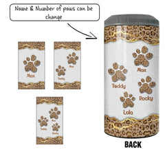 Personalized Dog Mom Can Cooler Leopard Fur Mama Mother's Day Gifts