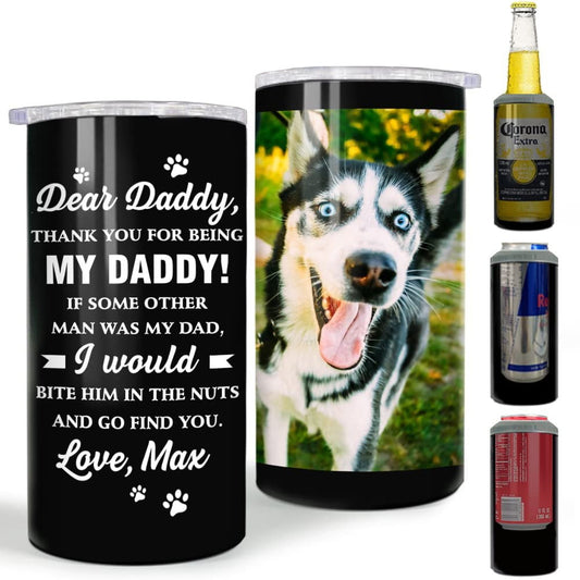 Personalized Dog Mom Dog Dad Can Cooler Custom Photo Of Dog Lover