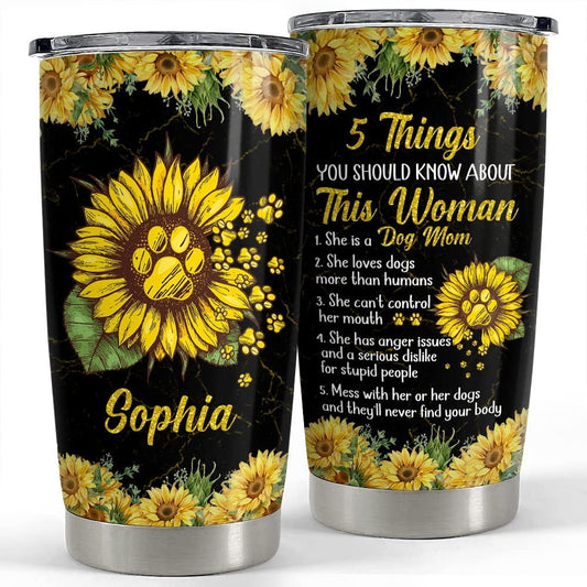 Personalized Dog Mom Tumbler 5 Things Tumblers For Lover Animal
