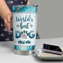 Personalized Dog Mom Tumbler World's Best Dog Mom For Mommy