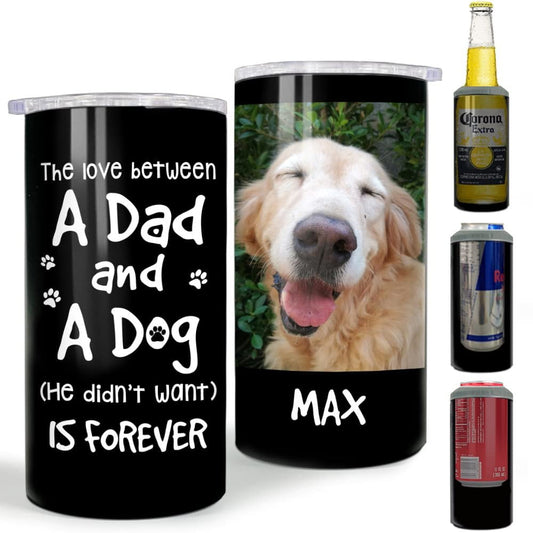Personalized Dogs Photo Can Cooler For Dog Dad Dog Lover Owner