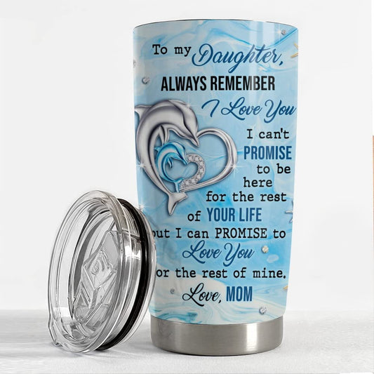 Personalized Dolphin Tumbler Mom Daughter Jewelry Mother's Day Gift