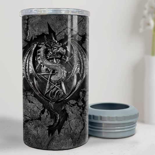 Personalized Dragon Can Cooler Mythical Fossil Gift For Animal Lover