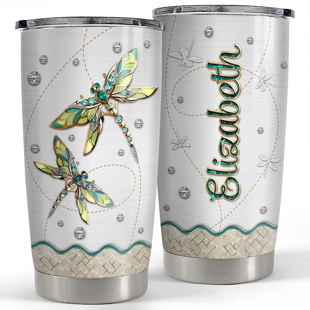 Personalized Dragonfly Tumbler Jewelry Style For Animal Lover Gift