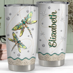 Personalized Dragonfly Tumbler Jewelry Style For Animal Lover Gift