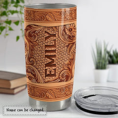 Personalized Dragonfly Tumbler Wood Sculpture Drawing Best Gift