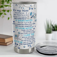 Personalized Elephant Tumbler Crystal Drawing From Daughter To Mom