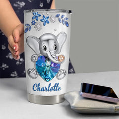 Personalized Elephant Tumbler I Just Freaking Love Elephants Custom Name