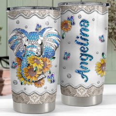 Personalized Elephant Tumbler Jewelry Style And Sunshine Gift Idea