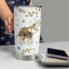 Personalized Elephant Tumbler Jewelry Style Gift For Animal Lover