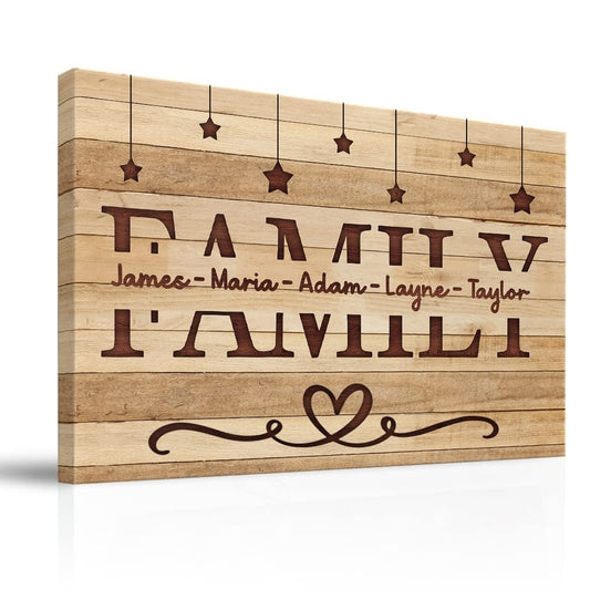 Personalized Family Canvas Customize Family Members Name