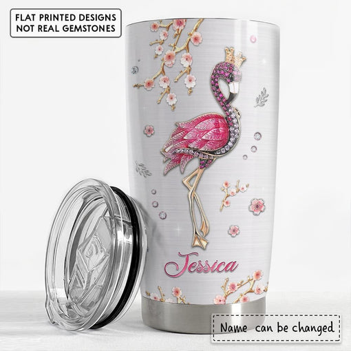 Personalized Flamingo Tumbler Be A Flamingo Stay Balanced