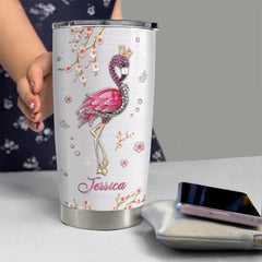 Personalized Flamingo Tumbler Be A Flamingo Stay Balanced