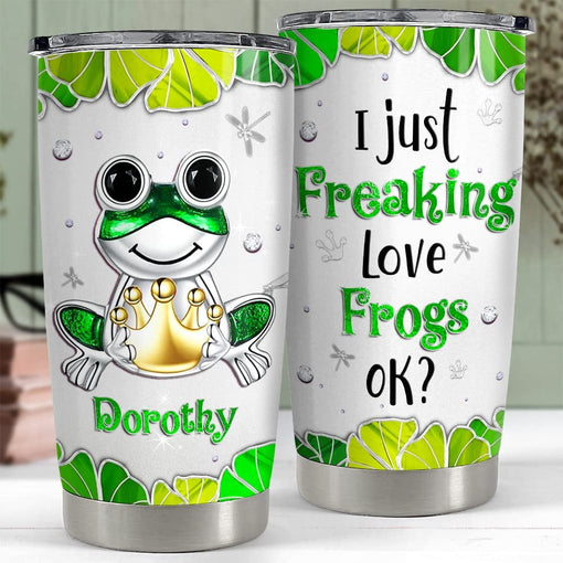 Personalized Frog Tumbler Cute Drinking Cup Jewelry Style Best Gift