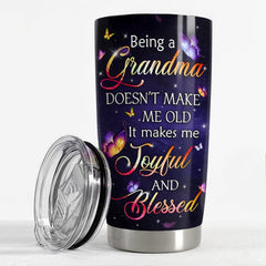 Personalized Grandma Tumbler Butterfly Faith Style For Nana Gift