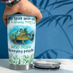 Personalized Grumpy Turtle Tumbler Spirit Funny For Animal Lover