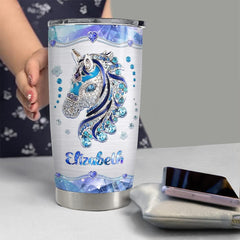 Personalized Horse Tumbler Jewelry Drawing Love Horses Best Gift
