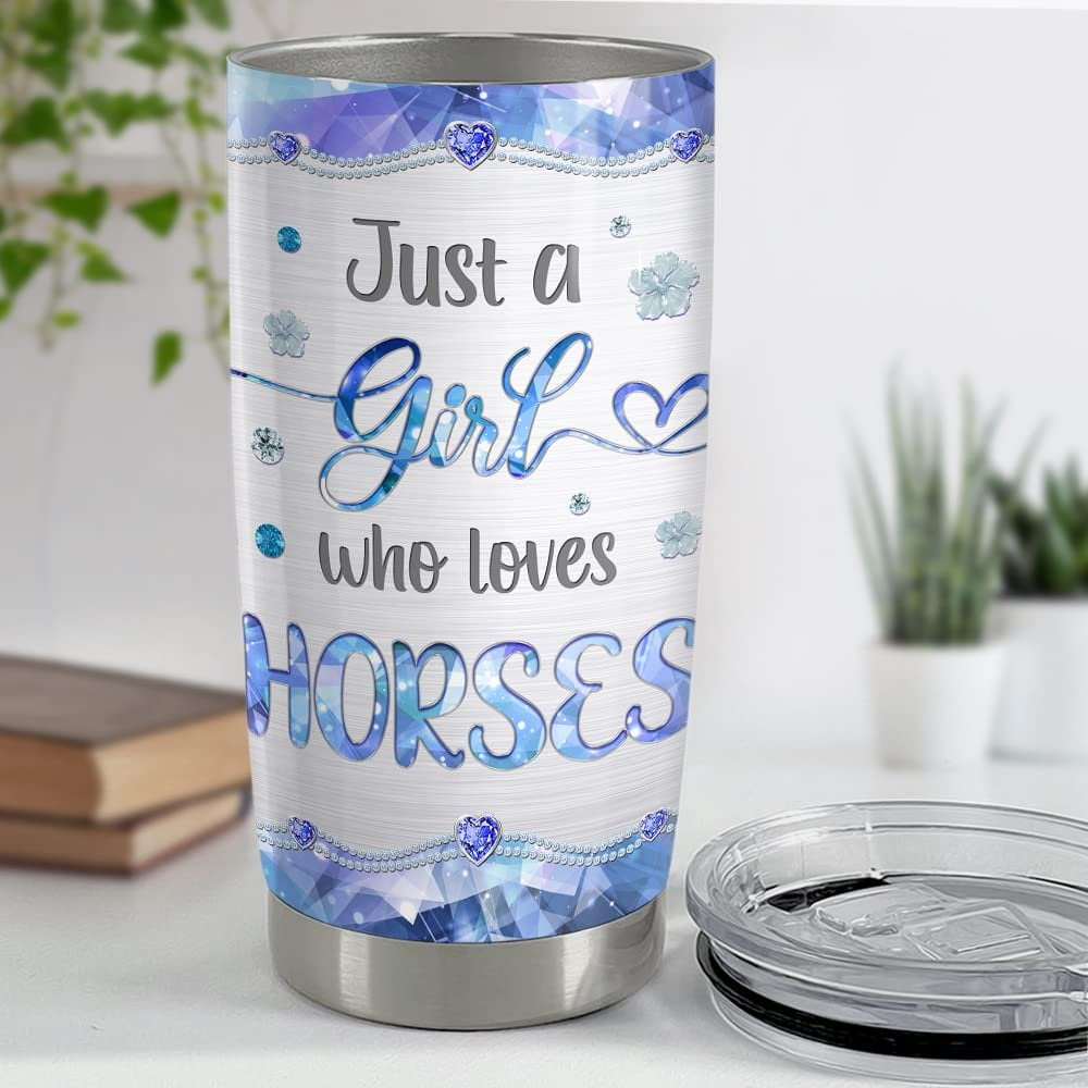 Personalized Horse Tumbler Jewelry Drawing Love Horses Best Gift