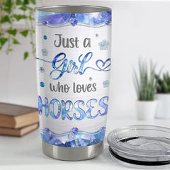 Personalized Horse Tumbler Jewelry Drawing Love Horses Best Gift