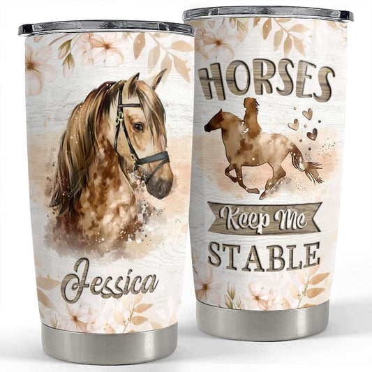 Personalized Horse Tumbler Motivation Engraved Style For Animal Lover
