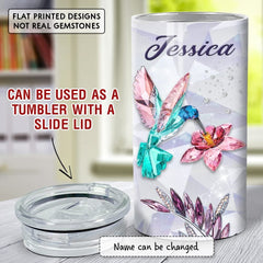Personalized Hummingbird Can Cooler Crystal Drawing Enjoy Every Moment