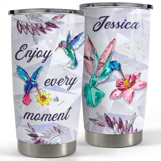 Personalized Hummingbird Tumbler Crystal Drawing Style For Girl