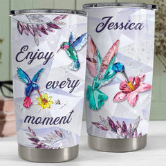 Personalized Hummingbird Tumbler Crystal Drawing Style For Girl