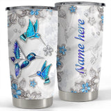 Personalized Hummingbird Tumbler Jewelry Drawing For Animal Lover