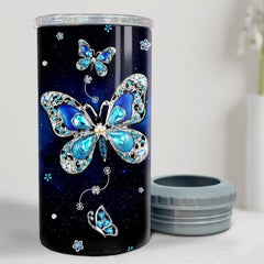 Personalized Jewelry Butterfly Can Cooler For Women Sister Girl