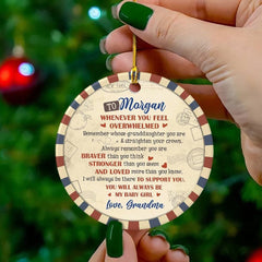 Personalized Letter From Grandma Ornament To Grandkid