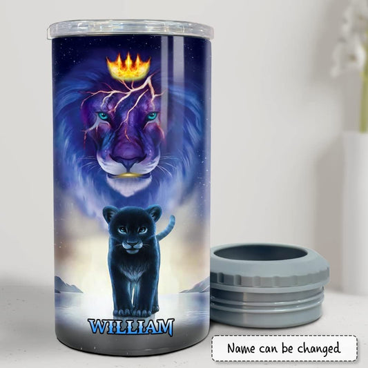 Personalized Lion Can Cooler Gifts From Dad Papa Father For Son
