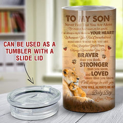 Personalized Lion Can Cooler Mom & Son Family Best Gift For Mama