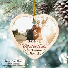 Personalized Married Couple Ornament First Christmas Together