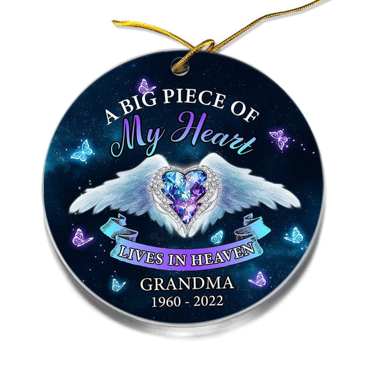 Personalized Memorial Ornament Grandma A Big Piece Of My Heart