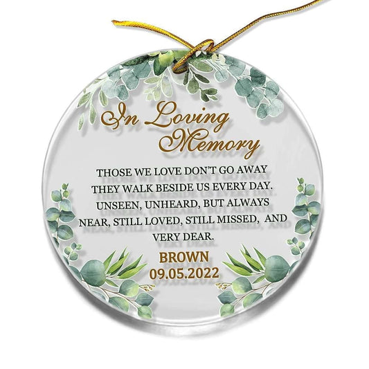 Personalized Memorial Ornament In Loving Memory Loved One