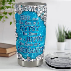 Personalized Mermaid Tumbler Jewelry Style Custom Name For Girl Women
