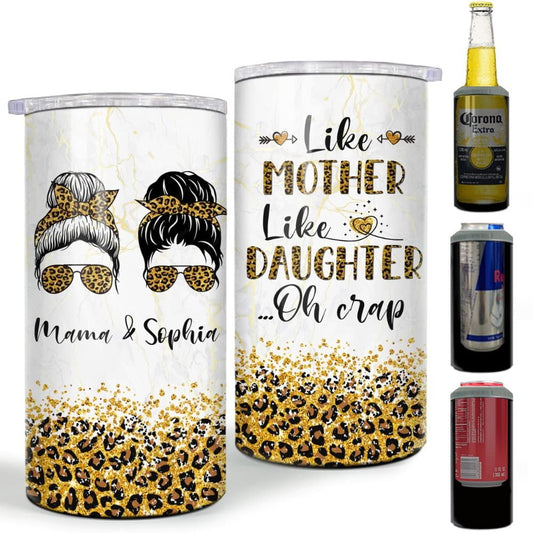 Personalized Mom Can Cooler Like Mother Like Daughter Marble Drawing