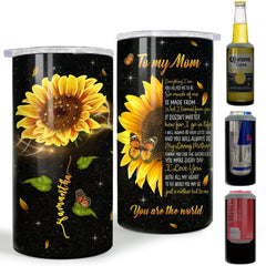 Personalized Mom Can Cooler Sunflower To My Mom Mother's Day Gift