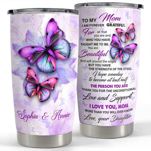 Personalized Mom Tumbler Butterfly To My Mom Mother's Day Gifts