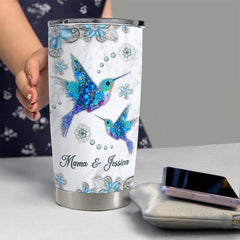 Personalized Mom Tumbler Hummingbird Linked Forever Mother's Day Gifts
