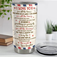 Personalized Mom Tumbler Letter From Daughter Love You Mom Best Gift