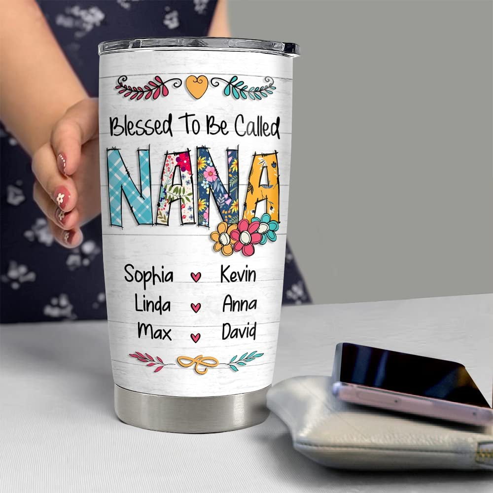 Personalized Nana Tumbler Gift From Grandkids For Grandmother Mimi