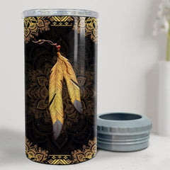Personalized Native American Style Can Cooler Mandala Pattern