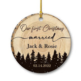 Personalized Newlyweds Couple Ornament First Christmas