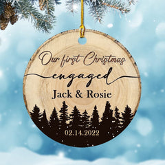 Personalized Newlyweds Couple Ornament First Christmas