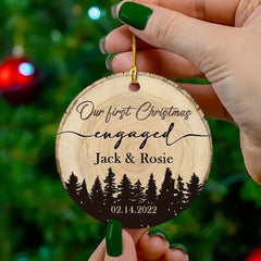 Personalized Newlyweds Couple Ornament First Christmas