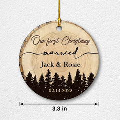 Personalized Newlyweds Couple Ornament First Christmas