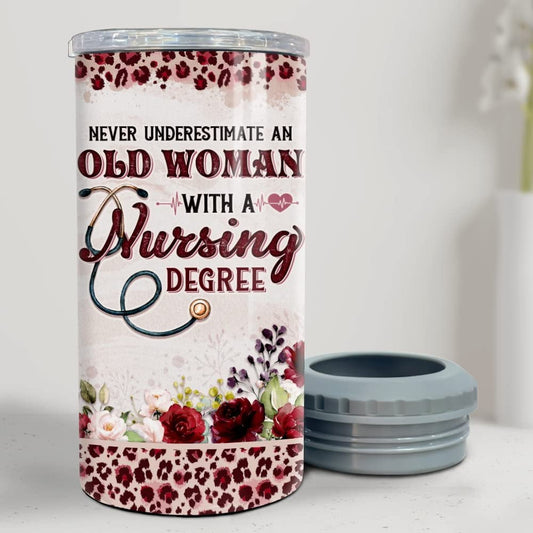 Personalized Nurse Can Cooler Never Underestimate An Woman Leopard Style