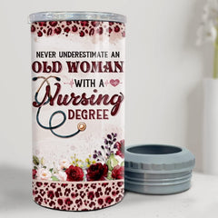 Personalized Nurse Can Cooler Never Underestimate An Woman Leopard Style