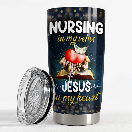 Personalized Nurse Tumbler Jesus And Nursing For Student New Nurse
